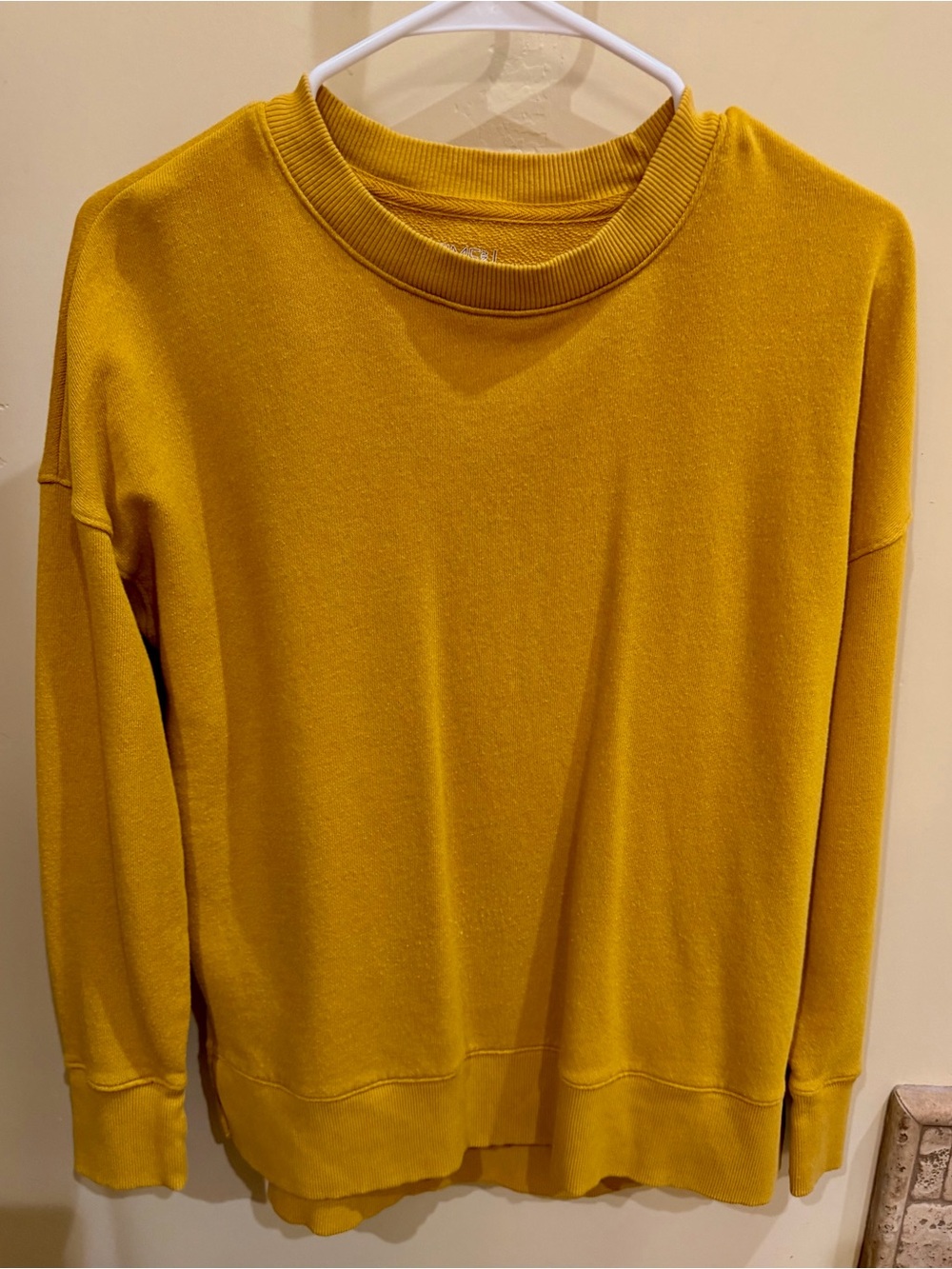 Time and Tru Mustard Yellow Crewneck Sweater